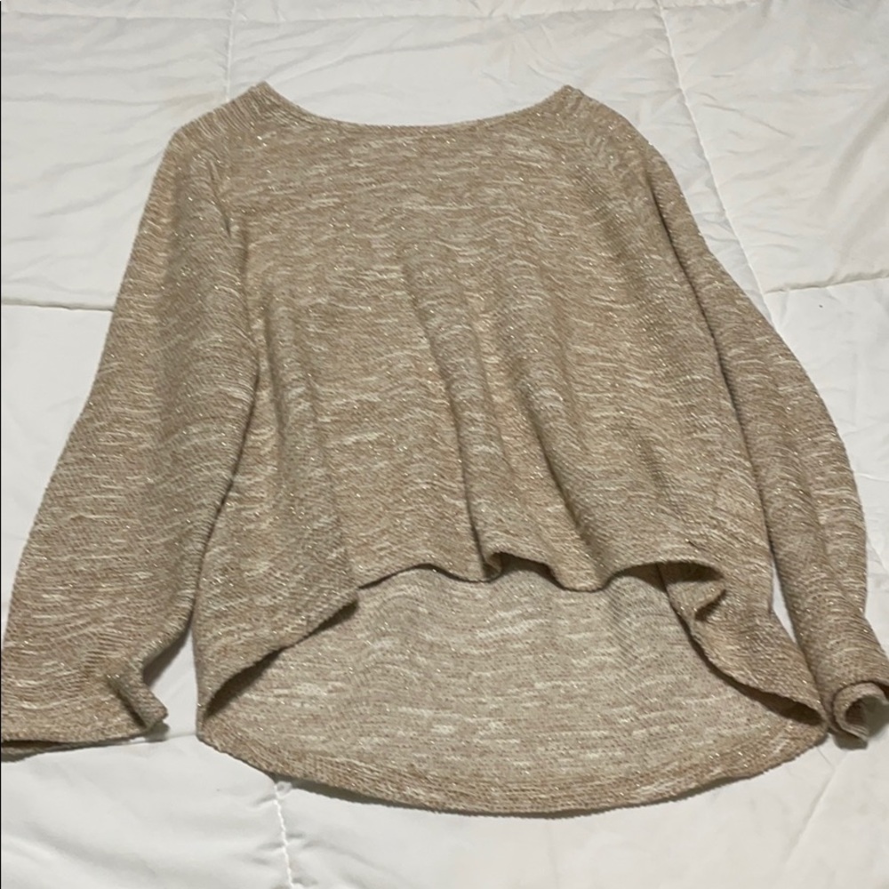 Glitter high low sweater